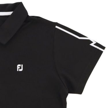 フットジョイ FootJoy　レディース ロゴプリント 袖ライン 4WAYストレッチ 半袖 ポロシャツ FJW-S23-S05　2023年モデル 詳細5