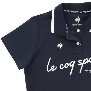 ルコック Le coq sportif　レディース ロゴデザイン 配色ライン 半袖 ポロシャツ QGWVJA03　2023年モデル 詳細4