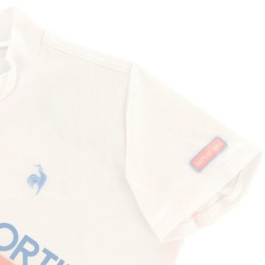 ルコック Le coq sportif　レディース ロゴデザイン バイカラー切替 ストレッチ 半袖 モックネックシャツ QGWVJA06　2023年モデル 詳細4