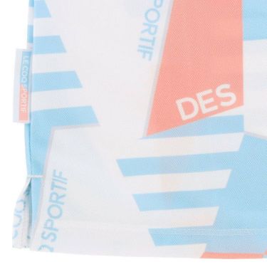 ルコック Le coq sportif　レディース ロゴデザイン 幾何学柄プリント 半袖 メッシュ衿 ポロシャツ QGWVJA07　2023年モデル 詳細5