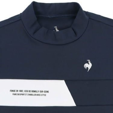 ルコック Le coq sportif　レディース ロゴデザイン 配色切替 ストレッチ 長袖 モックネックシャツ QGWVJB01　2023年モデル 詳細3