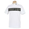 フットジョイ FootJoy　メンズ ロゴデザイン カラーブロック 4WAYストレッチ 半袖 モックネックシャツ FJ-S23-S18 2023年モデル ホワイト（80469）