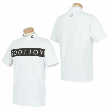 フットジョイ FootJoy　メンズ ロゴデザイン カラーブロック 4WAYストレッチ 半袖 モックネックシャツ FJ-S23-S18 2023年モデル 詳細2
