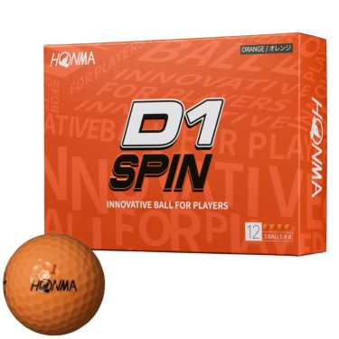 本間ゴルフ D1 SPIN 2023年モデル ゴルフボール 1ダース（12球入り