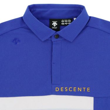 デサントゴルフ DESCENTE GOLF　メンズ 鹿の子 ロゴプリント カラーブロック 半袖 ポロシャツ DGMVJA04　2023年モデル 詳細3
