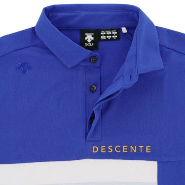 デサントゴルフ DESCENTE GOLF　メンズ 鹿の子 ロゴプリント カラーブロック 半袖 ポロシャツ DGMVJA04　2023年モデル 詳細4