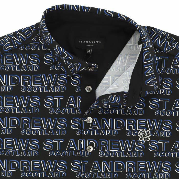 セントアンドリュース St ANDREWS メンズ ロゴ刺繍 総柄 デジタルロゴ