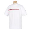 フィラ FILA　メンズ UVカット ラインデザイン 半袖 モックネックシャツ 743-663　2023年モデル ホワイト（WT）