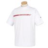 フィラ FILA　メンズ UVカット ラインデザイン 半袖 モックネックシャツ 743-663　2023年モデル ホワイト（WT）