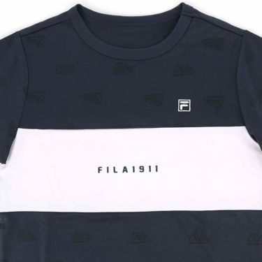 フィラ FILA　レディース 配色切替 ロゴジャガード 半袖 ラウンドネックシャツ & 長袖 変形ハイネック インナーシャツ 753-500　2023年モデル 詳細3