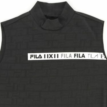 フィラ FILA　レディース ロゴジャガード 総柄 ノースリーブ モックネックシャツ & 長袖 Uネック ショート丈 インナーシャツ 753-540　2023年モデル 詳細3