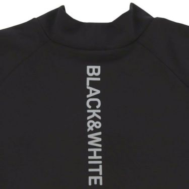 ブラック＆ホワイト Black＆White　ホワイトライン レディース ロゴプリント ラインデザイン メッシュ切替 ストレッチ 長袖 モックネックシャツ BLS9003WD　2023年モデル 詳細4