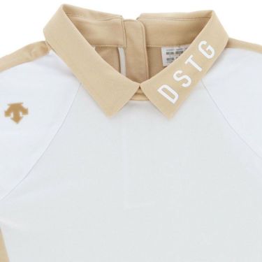 デサントゴルフ DESCENTE GOLF　レディース 鹿の子 ロゴプリント バイカラー 長袖 ポロシャツ DGWVJB00　2023年モデル 詳細3