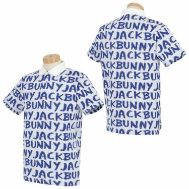 ジャックバニー Jack Bunny!!　メンズ 鹿の子 総柄 ロゴデザイン 半袖 ポロシャツ 262-3160225　2023年モデル 詳細2