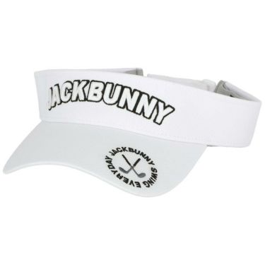 ジャックバニー Jack Bunny!!　フロントロゴ サンバイザー 262-3187301 030 ホワイト×ブラック　2023年モデル ホワイト×ブラック（030）