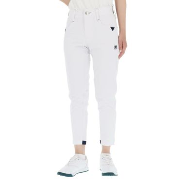 フィラ FILA　レディース ストレッチ クロップド ジョガーパンツ 753-302　2023年モデル ホワイト（WT）