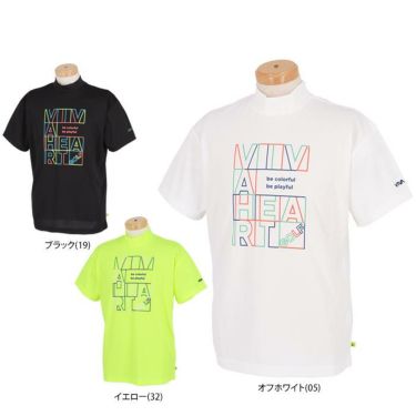 ビバハート VIVA HEART　メンズ ラインボックスロゴプリント 半袖 モックネックシャツ 011-28343　2023年モデル 詳細1