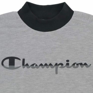 チャンピオンゴルフ ChampionGOLF　メンズ 鹿の子 ロゴプリント ストレッチ 半袖 ラグランスリーブ モックネックシャツ C3-XG302　2023年モデル 詳細3