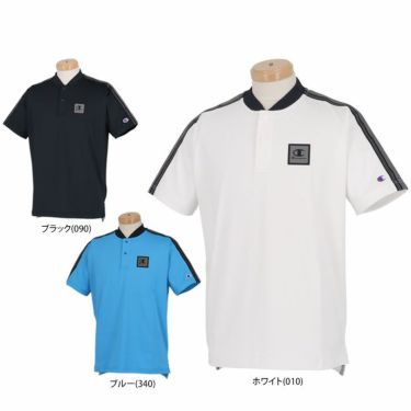 チャンピオンゴルフ ChampionGOLF　メンズ ロゴデザイン 袖ライン 半袖 スタンドカラー ポロシャツ C3-XG303　2023年モデル 詳細1