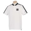 チャンピオンゴルフ ChampionGOLF　メンズ ロゴデザイン 袖ライン 半袖 スタンドカラー ポロシャツ C3-XG303　2023年モデル ホワイト（010）