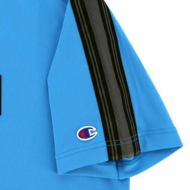 チャンピオンゴルフ ChampionGOLF　メンズ ロゴデザイン 袖ライン 半袖 スタンドカラー ポロシャツ C3-XG303　2023年モデル 詳細4