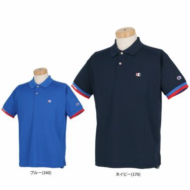 チャンピオンゴルフ ChampionGOLF　メンズ 鹿の子 ロゴ刺繍 半袖 ラグランスリーブ ポロシャツ C3-XG304　2023年モデル 詳細1