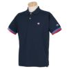 チャンピオンゴルフ ChampionGOLF　メンズ 鹿の子 ロゴ刺繍 半袖 ラグランスリーブ ポロシャツ C3-XG304　2023年モデル ネイビー（370）