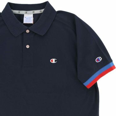 チャンピオンゴルフ ChampionGOLF　メンズ 鹿の子 ロゴ刺繍 半袖 ラグランスリーブ ポロシャツ C3-XG304　2023年モデル 詳細3