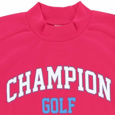 チャンピオンゴルフ ChampionGOLF　レディース 鹿の子 ロゴプリント ストレッチ 半袖 ラグランスリーブ モックネックシャツ CW-XG304　2023年モデル 詳細3