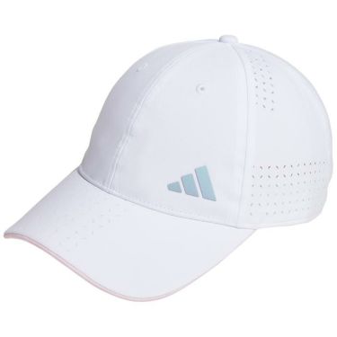 アディダス adidas　ホログラムロゴ パンチング レディース キャップ MGR68 HT5764 ホワイト　2023年モデル ホワイト（HT5764）