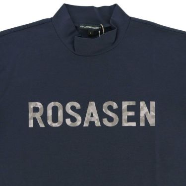 ロサーセン Rosasen　メンズ 迷彩柄ロゴプリント メランジ調 ストレッチ 半袖 モックネックシャツ 044-28242　2023年モデル 詳細3