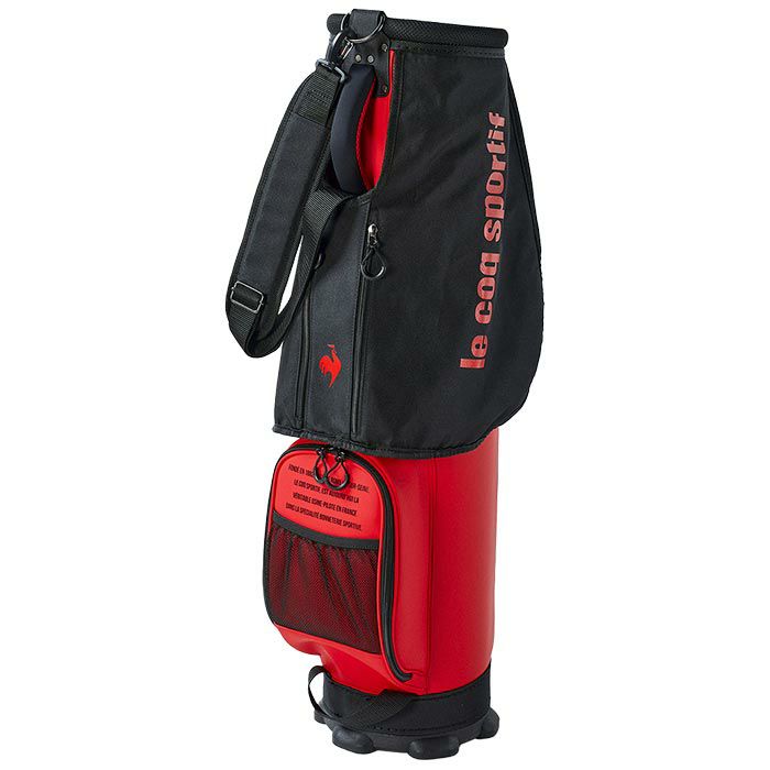 ルコック Le coq sportif　フード一体型 軽量 コンパクト キャディバッグ QQBVJJ05 RD00 レッド　2023年モデル レッド（RD00）