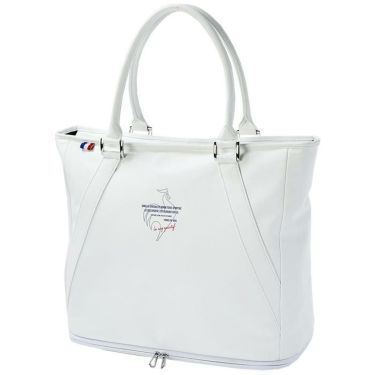 ルコック Le coq sportif　レディース ロゴプリント トートバッグ QQCVJA02 WH00 ホワイト　2023年モデル ホワイト（WH00）