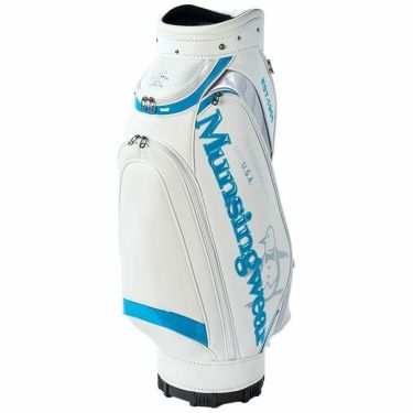 マンシングウェア Munsingwear　メンズ スポーティデザイン キャディバッグ MQBVJJ00 WHBL ホワイト×ブルー　2023年モデル 詳細1