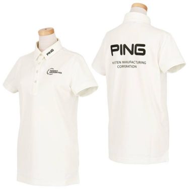 ピン PING　レディース ロゴデザイン ストレッチ 半袖 ポロシャツ 622-3160202　2023年モデル 詳細2