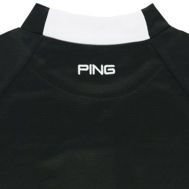 ピン PING　レディース ロゴデザイン コンフォートクール ストレッチ 半袖 ハイネックシャツ 622-3168300　2023年モデル 詳細4