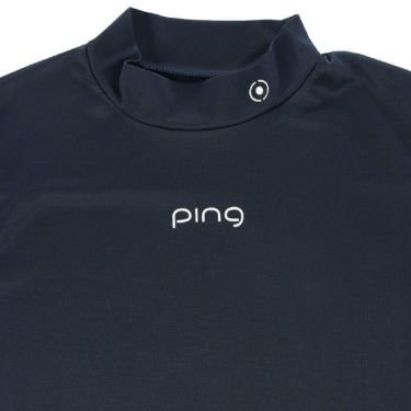 ピン PING　レディース ロゴデザイン バックプリント ストレッチ 半袖 ハイネックシャツ 622-3168314　2023年モデル 詳細3