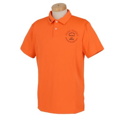 ジャックバニー Jack Bunny!!　メンズ ロゴデザインプリント 半袖 ポロシャツ 262-3160523　2023年モデル オレンジ（150）
