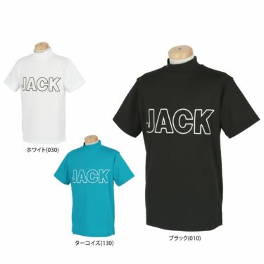 ジャックバニー Jack Bunny!!　メンズ ビックロゴプリント ストレッチ 半袖 モックネックシャツ 262-3167531　2023年モデル 詳細1