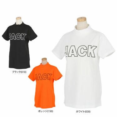 ジャックバニー Jack Bunny!!　レディース ビックロゴプリント ストレッチ 半袖 モックネックシャツ 263-3167532　2023年モデル 詳細1