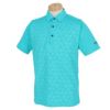 ブリヂストンゴルフ　メンズ エンボスプリント 半袖 共衿 ポロシャツ 3GY01A　2023年モデル ターコイズ（TQ）