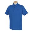 ブリヂストンゴルフ　メンズ ロゴプリント 総柄ジャガード 半袖 共衿 ポロシャツ YGM04A　2023年モデル ブルー（BL）