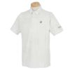 ブリヂストンゴルフ　メンズ ロゴプリント 総柄ジャガード 半袖 共衿 ポロシャツ YGM04A　2023年モデル ホワイト（WH）