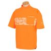 ニューバランスゴルフ　メンズ METRO カモフラージュ柄 胸ボーダー 半袖 モックネックシャツ 012-3166003　2023年モデル オレンジ（150）