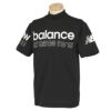ニューバランスゴルフ　メンズ SPORT ロゴデザインプリント 半袖 モックネックシャツ 012-3166008　2023年モデル ブラック（010）