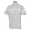 ニューバランスゴルフ　メンズ SPORT ロゴデザインプリント 半袖 モックネックシャツ 012-3166008　2023年モデル グレー（022）