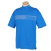 ニューバランスゴルフ　メンズ SPORT ロゴボーダー メッシュカモフラージュ柄 半袖 モックネックシャツ 012-3166012　2023年モデル ブルー（110）