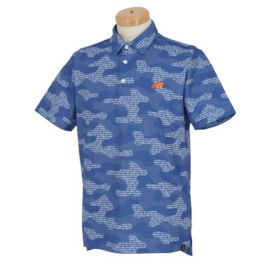 ニューバランスゴルフ　メンズ SPORT カモフラージュ柄 半袖 ポロシャツ 012-3168005　2023年モデル ブルー（111）