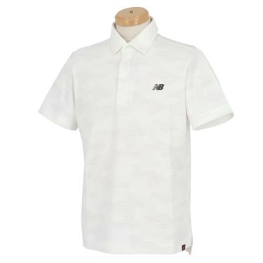 ニューバランスゴルフ　メンズ SPORT カモフラージュ柄 半袖 ポロシャツ 012-3168005　2023年モデル ホワイト（030）
