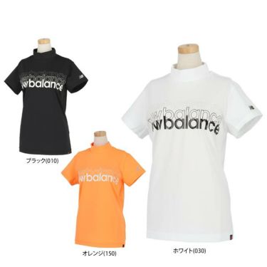 ニューバランスゴルフ　レディース SPORT ロゴデザインプリント 半袖 バックスリット モックネックシャツ 012-3166502　2023年モデル 詳細1